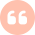 Quotation marks inside a pink circle.